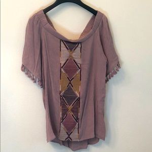 Lavender off the shoulder top